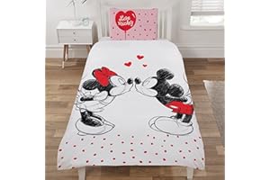 Coco Moon Disney Mickey And Minnie Mouse Home Accessories Kids Bedroom Bedding Duvet Set (Single)