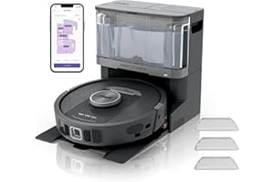 ‎SHARK Shark PowerDetect Robot odkurzająco-mopujący 2 w 1, automatyczne opróżnianie i napełnianie w podstawie NeverTouch (30 dni), nawigacja 3D i LiDAR, NeverStuck, WiFi/aplikacja, czarny, RV2800YEEU