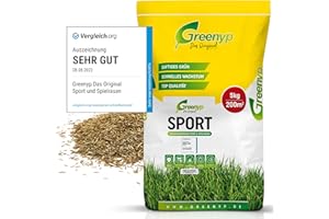 Greenyp Sport I strapazierfähiger Sport-& Spielrasen I 5kg für 200m² I Sportrasen Grassamen Rasensamen Rasensaat Gras Nachsaat schnellkeimend