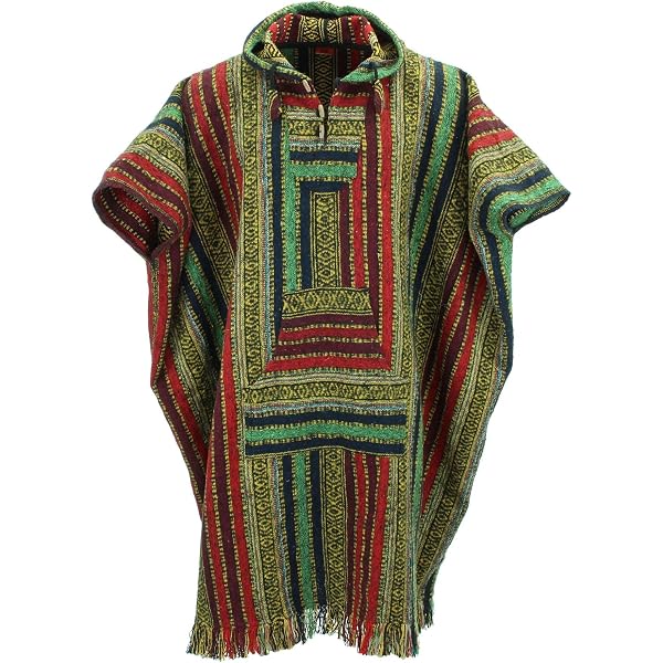 LOUDelephant Cotton Fabric Baja Hoodie, Rainbow, S