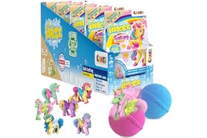 INKEE Galupy Unicorn 5-pack | Badbomber för Barn med Överraskning, 5x Badbomber med GALUPY Enhörningleksak, Karamell-Doft och