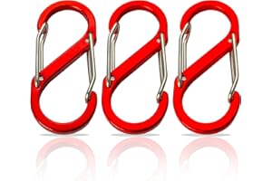 Holesto® S Karabiner Set - Karabinerhaken klein - Karabiner Schlüsselanhänger - Karabinerhaken mit Doppelöffnung - Mini Karabiner Schwarz - Karabiner Set - Carabiner