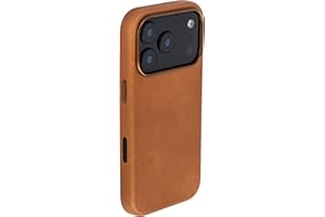 ‎DOCKEM Dockem Etui z Prawdziwej Skóry do iPhone 17 Pro Kompatybilne z MagSafe, z Pojemnościowym Przyciskiem Sterowania Aparatem (MSGL, Jasnobrazowy)