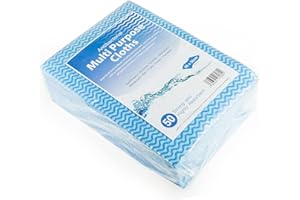 BAR@DRINKSTUFF Drinkstuff Antibacterial Cloths Blue, CAW-111B, Pack of 50