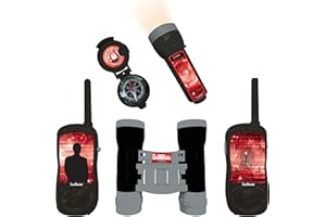 Lexibook Misión Espía - Set de Aventurero para niños, walkie-talkies 120m, binoculares, brújula, Linterna, RPTW12SPY