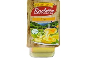 Hymor Raclette-Käse Natur - 4x 400g - in Scheiben geschnitten | französischer Schnitt-Käse von Ermitage | mindestens 8 Wochen gereift | klassisch zum Raclette | als Belag für Brote und Sandwiches