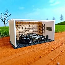 Buy Diecast Car Display Garage with Included Car, 1:64 Scale