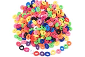 Red Ember Mini gumki do włosów, 100 szt., gumki do cienkich, cienkich lub prostych włosów, opakowanie kucyka, bez gumki do włosów dla niemowląt, małych dzieci i małych dzieci, średnica 2,5 cm