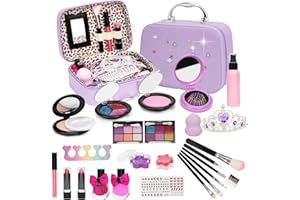 SUNFRY Regalo Bambina 5 6 7 8 anni Trucchi per Bambini 24 pezzi Trucchi Bambina Set Anallergici Lavabile Set di Trucchi per Bambini Valigetta Trucchi Bambina Giochi Bambina 5 6 7 8 9 10 12 Anni Principesse
