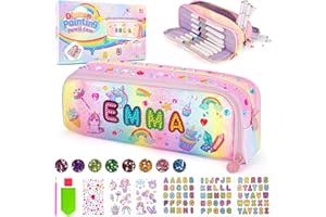 OSIKAY 5 6 7 8 9 Year Old Girl Gifts: Special Aesthetic School Pencil Cases with Compartments for Girls Age 4-12 Arts and Crafts Diamond Painting Kits for Kids Pink Unicorn Pencil Bag Birthday Presents
