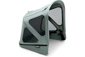Bugaboo Capota Ventilada Donkey Extensible para una cobertura adicional y una protección solar óptima, Repele el agua, Compatible con Todos los Carritos Bugaboo Donkey, Verde Grisáceo