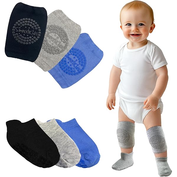 Genouillères Antidérapantes Playshoes - Pour Bébé 8-15 Mois - Coton Stretch - Certifié Oeko-Tex