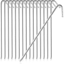 COM-FOUR 8x XL Grondankers – Massief Staal, J-vorm 42 Cm, Gegalvaniseerd, Voor Tenten, Trampolines, Paviljoens En Springkastelen