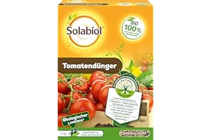 Solabiol Tomatendünger mit Wurzelstimulator, natürliche Langzeitwirkung für gesunde Pflanzen, ideal für Tomaten, Gurken, Paprika, 1,5 kg