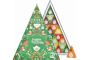 English Tea Shop – Calendrier de l’Avent thé et infusions biologiques Triangle vert – 25 sachets à découvrir – Coffret cadeau de Noël