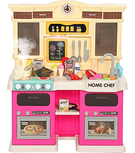 Cuisine Pour Enfants Avec Four Micro-ondes Et Robinet - 5 Accessoires Jouet D Imitation