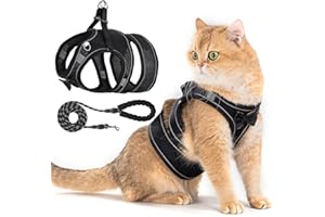 WENDISI Cat Harness and Leash Set for Outdoor Walking, Escape Proof Adjustable Kitten Vest Harnesses with Soft Breathable Mesh, Lightweight Cat Vest Harnes for Small Dog Puppy Rabbit & Small Animal