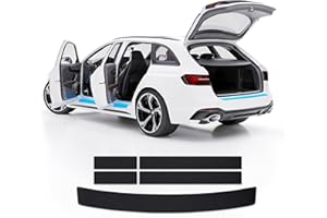 ‎BLACKSHELL Blackshell® Basic Lackschutz Set kompatibel mit VW Passat Variant | Typ B8 | Bj. 2019-2024 (Facelift) Matt Schwarz - passgenauer Ladekantenschutz, Einstiegsleisten inkl. Profi Rakel