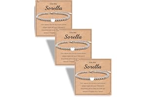 SUNSH 1/2/3 Bracciale per Sorelle/Migliore Amica Bracciale per Ragazze,Braccialetto Della Ragazza Miglioe Bff Regalo Delle Sorelle Regalo Di Compleanno Natale,Braccialetto Abbinato All'amore