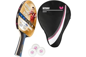 ‎BUTTERFLY Butterfly® Timo Boll Gold Table Tennis Bat | Table Tennis Racket Bat TT Professional Competition Bat for Boomed Players | High Quality | ITTF Certified Pan Asia Rubber | Concave Grip Shape