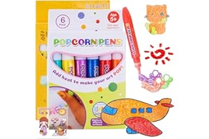 FEXPDL 2pcs Magic Puffy Pens for Kids,DIY Bubble Popcorn Drawing Pens 3D Pens for Kids Popcorn Pens Fluffy Pens for Girls Puffy Embellish Decorate Graffiti Stationery(6 Pack*2)