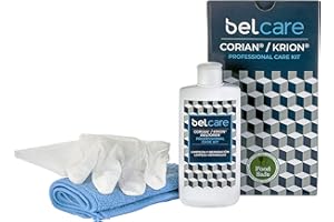 BELCARE - Kit para Limpiar Encimeras de Corian y Krion, Pack 1 Producto Limpiador Reparador Doble Acción, 200 ml
