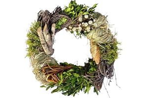 AIRBOOM 13121 natürlicher frisch gebundener Weidenkranz Frühlingskranz ø 30 cm Birkenkranz Buchsbaumkranz Osterdeko Tischkranz Türkranz Osterkranz Dekokranz frühlings Dekoration (1 Kranz)