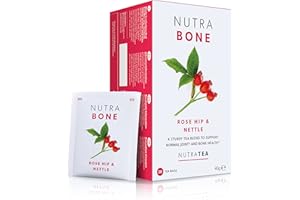 NUTRABONE - Bone Health Tea | Bone Strength Tea - Maintains Bone Density & Joint Care - Includes Ginkgo Biloba, Rosehip & Devil's Claw - 40 Enveloped Tea Bags - by Nutra Tea - Herbal Tea - (2 Pack)