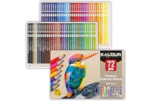KALOUR set di 72 matite colorate, con nucleo morbido, perfette per disegnare e per creare ombre, ideale come regalo per adulti e principianti, nonché per gli artisti.