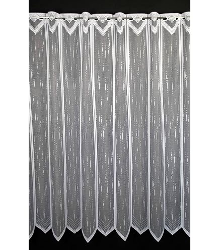 Rideau Brise-bise Jacquard Blanc – Hauteur 70 Cm, Largeur Personnalisable Par 13 Cm