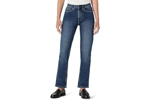 Amazon Essentials Jean à Taille Haute et Jambes Droites Femme