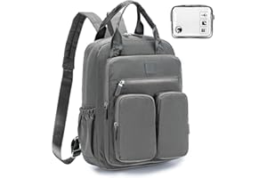 BAGROUPS Bagage Cabine 40x30x20 Wizzair Volotea Bagage à Main 40x30x20 Petit Léger Sac à Dos Scolaire Sacs de Voyage Sac à Dos collège Sacs à Dos Loisir Cabine Valise Femmes, Gris