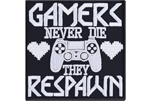 EXPRESS-STICKEREI Gamers Never DIE - They Respawn powiedzenie Naszywka dla graczy Hipster IT Patch Zocker prezent informatyka gry komputerowe EDV Aplikacja na koszulkę/kurtkę/torba/podkładka pod mysz 90 x 90 mm
