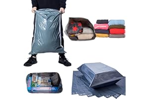 CALZETTE Grand sac d'expédition en plastique gris de 43 x 60 cm pour envoi et emballage, enveloppes extra solides, en polyéthylène avec fermeture auto-adhésive