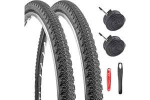 MEGHNA Pneu de rechange 700 x 42 C pour vélo de course, chambre à air