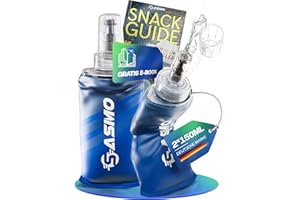 SASMO Sports Soft Flask bez BPA i ultralekka | Składana butelka do biegania, jazdy na rowerze i aktywności na świeżym powietrzu | Miękka, składana butelka 500 ml