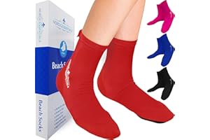 Nordic Essentials Beach Socks (1 Pair) Wear in Sand, Playing Volleyball & Soccer - Kids, Women & Men - 1 Year Warranty
