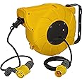 Brennenstuhl Automatic CEE Cable Reel IP44 /Extension Lead with 18m (16+2m) cable for outdoor use (for wall or ceiling mounting, robust plastic casing, electrical rewind, cable colour: black)