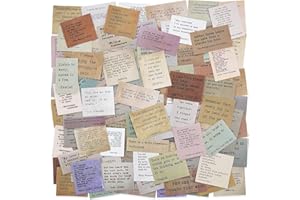 PTYISM 120 Stück Scrapbooking Sticker Motivierende，Vintage Scrapbook Zubehör Berühmte Worte丨inspirierende Vintage Journaling Aufkleber für Scrapbook,Bullet Journal Zubehör,Journaling Zubehör usw