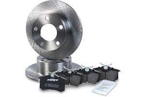 ATEC Germany Kit de freinage essieu arrière y compris disques de frein Ø 245 mm pleins + plaquettes de frein arrière Compatible avec AUDI A6 C5 (4B2) (4B5), SKODA SUPERB 1 (3U4), VW PASSAT B5, B5.5