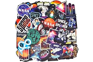CHILEE-ANY 100PCS Rétro Vintage Stickers (Astronaute/Espace/Galaxie) Valise Autocollants pour Valise Voyage Skateboard Guitare Ordinateur Portable
