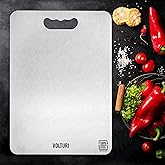 VOLTURI 304 Stainless Steel Chopping Board (32 x 21.5 cm), Upgraded to Surgical-Level Hygiene, Food-Grade, Non-Porous, Rustpr