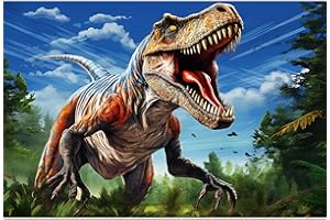 MOJIGE Jigsaw Puzzles 100 Pieces for Kids Jigsaw Puzzles for Kids 100 Piece Puzzle Educational Learning Toys for 6 7 8 9 Girls and Boys-Tyrannosaurus Rex