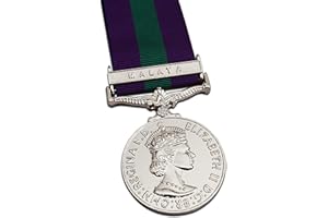 Trikoty General Service Medal with Malaya Clasp Full Size GSM 1918-62 ER II REPRO Military