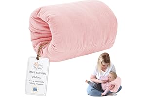Totsy Baby Cojin Muselina Lactancia Bebe 20 cm - Cojín de Manga o Brazalete para alimentación del bebé Pequeño Almohada por niñas y niños Cojines Embarazada Oeko-Tex Rosa empolvado