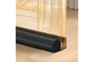 ‎MASTERY MART Mastery Mart Zugluftstopper für türen, 100 cm unter Türzugzug-Blocker isolierbar Türkehrer Wetterschutz, schalldicht, Türdichtung unten (Schwarz) MM-DDS