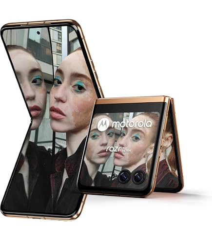 Miimall Custodia Per Motorola Razr 40 Ultra - Sottile Antiurto In PC Con Vetro Temperato Integrato - Oro