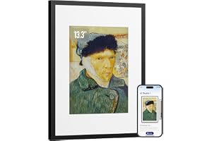 SwitchBot KI Art Frame 13.3'', Kabellos Digitaler Bilderrahmen, Elektronisch-Ink-Bilderrah