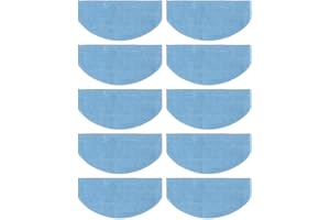 TOPINCN 10 Almohadillas para Aspiradora Robot, Toallitas para Fregona, Paño de Fibra Ultrafina, Repuesto para Tikom G8000 G8000 Pro para Laresar Evol 3, Accesorios para Aspiradoras