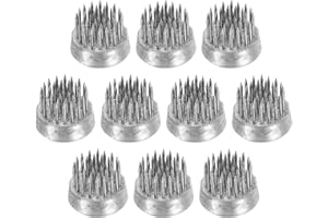 PATIKIL 0.9" Flores Ranas Ikebana Kenzan, 10uds Floral Arreglo Herramienta Inoxidable Floral Rana Pasador Soporte para Jarrón Floral Arreglo, Plateado Tono